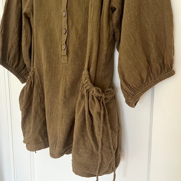 Free People Army Green Tunic | Size Large - Picture 3 of 10